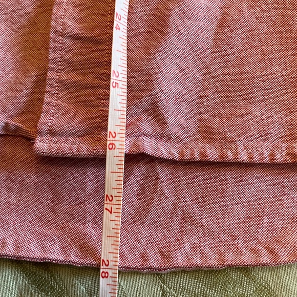 Saturdays Surf NYC Boucle Oxford Long Sleeve Button Front Cotton Shirt Red Small - Picture 9 of 15